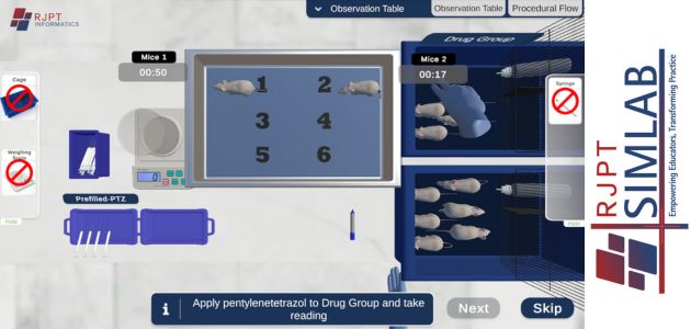Anticonvulsant effect of drugs by PTZ method in mice